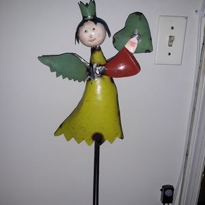 Adorable tall metal angel